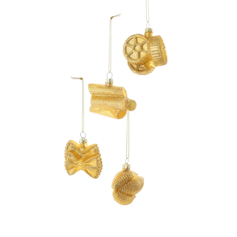 Set of 4 Pastas Bauble Tree Decoration