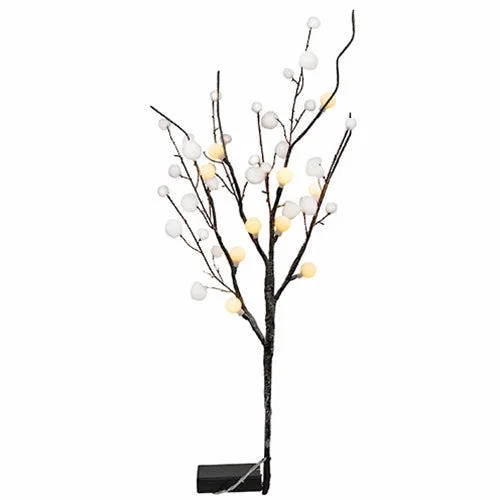 Snowball Tree Pick w LED Lights 22L