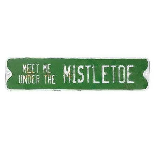 Under the Mistletoe Street Sign