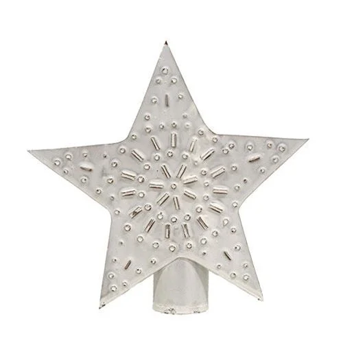 Whitewashed Star Tree Topper 5