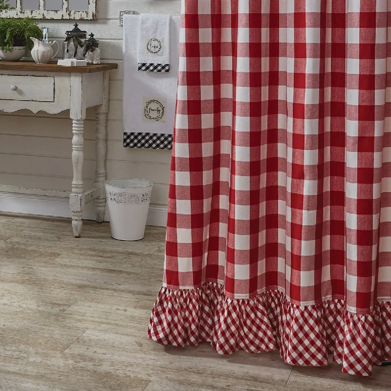 Wicklow Ruffled Shower Curtain 72" X 72" - Red Park Designs