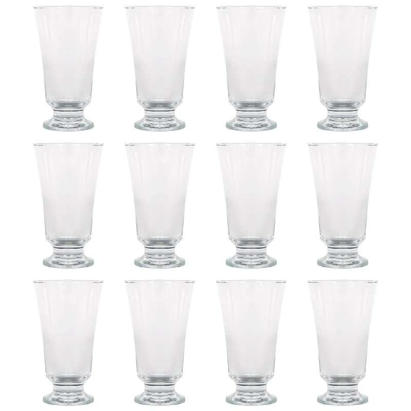 150ml Troya Glass Footed Tumblers - Pack of 12 - By LAV