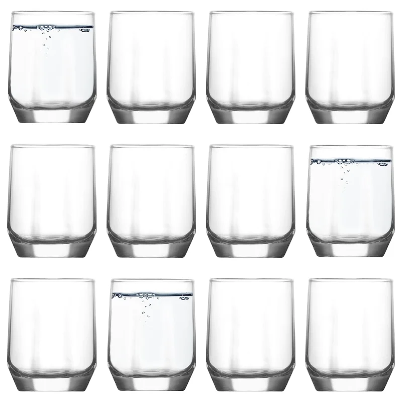 215ml Diamond Tumbler Glasses - Pack of 12 - By LAV