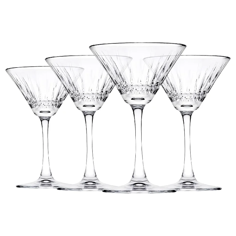 220ml Elysia Martini Glasses - Pack of Four - By Pasabahce