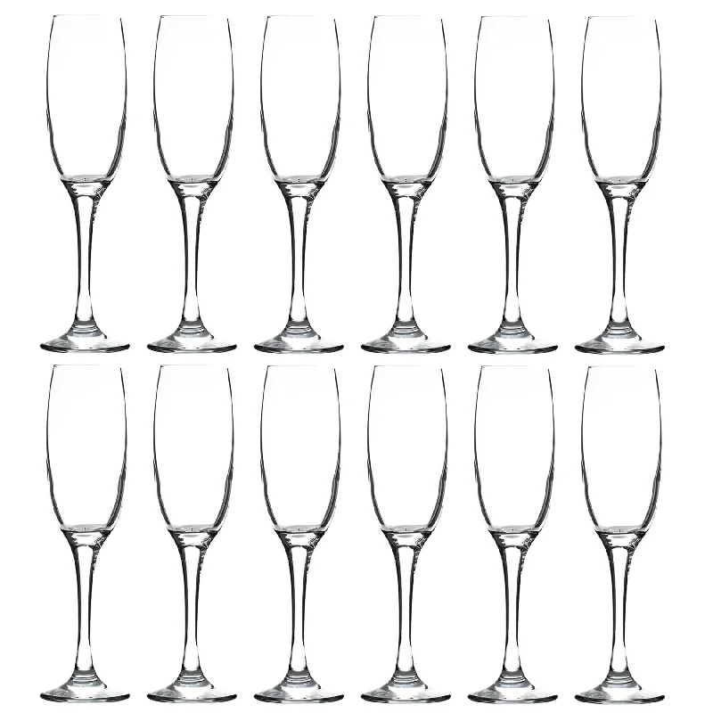 220ml Venue Glass Champagne Flutes - Pack of 12  - By LAV