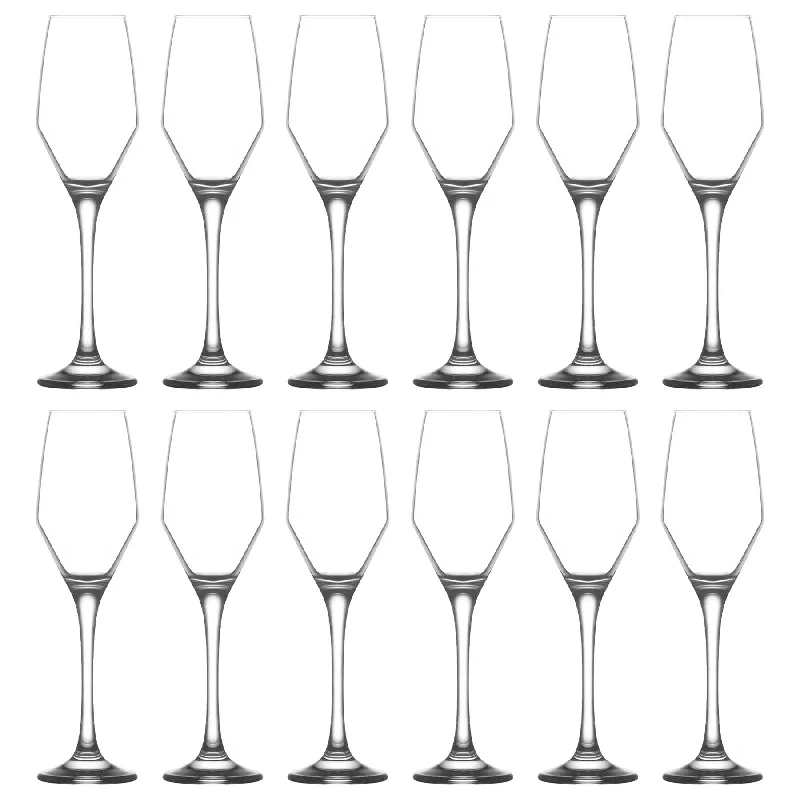 230ml Ella Glass Champagne Flutes - Pack of 12 - By LAV