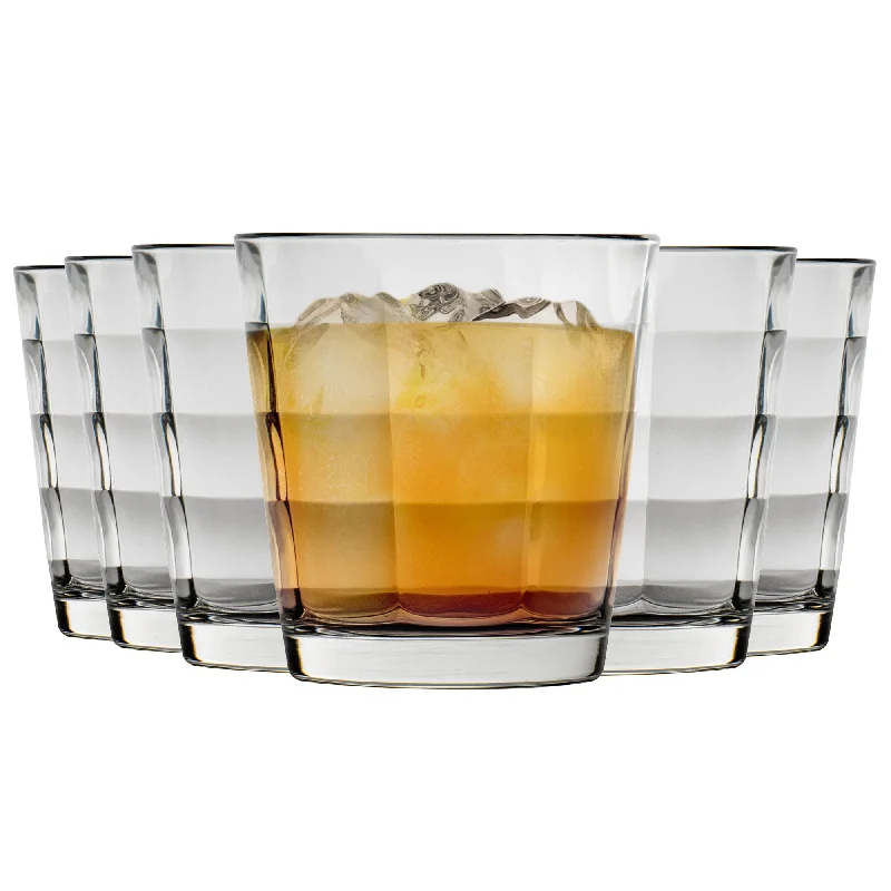 240ml Cube Whisky Glasses - Pack of Six - By Bormioli Rocco