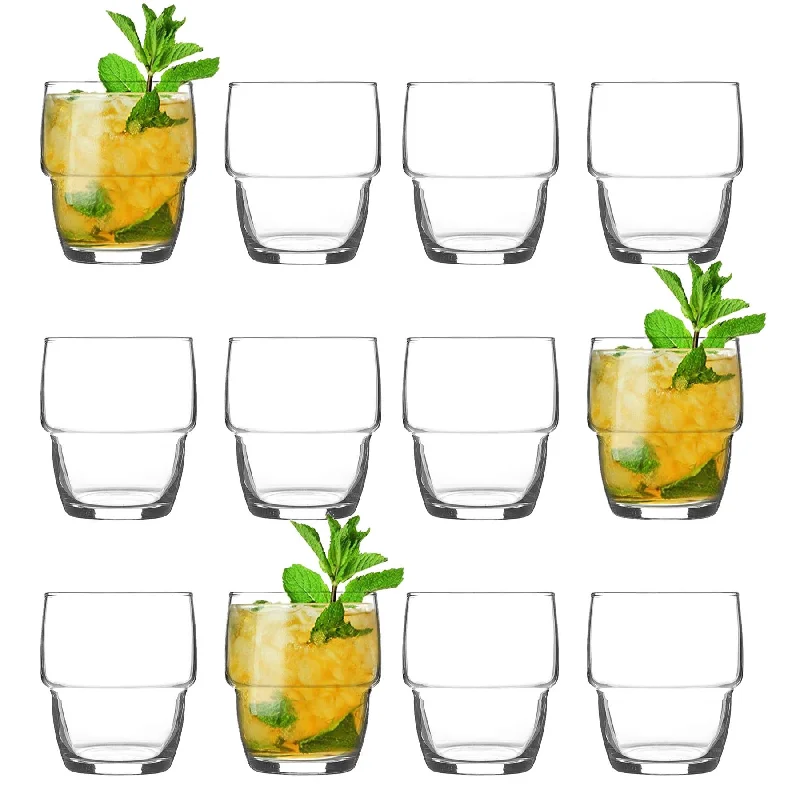 285ml Galata Stacking Tumbler Glasses - Pack of 12  - By LAV