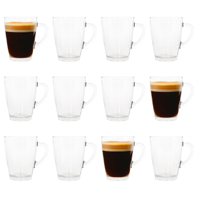 350ml Vega Glass Coffee Cups - Pack of 12 - By LAV