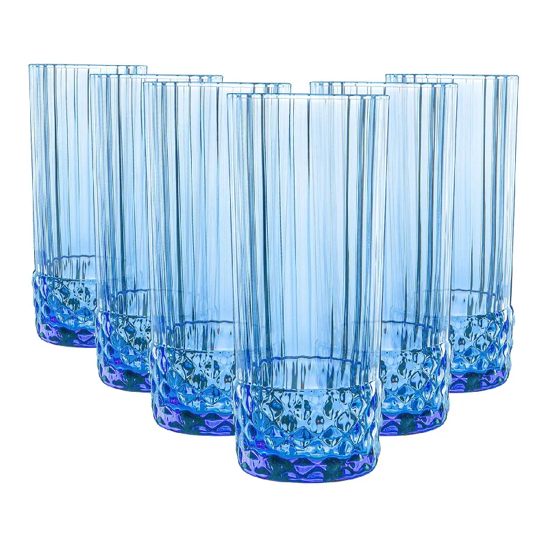 400ml America '20s Highball Glasses - Pack of Six - By Bormioli Rocco