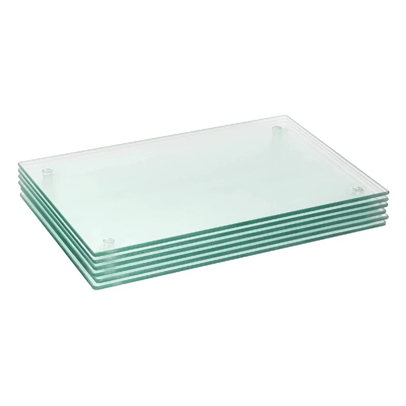 40cm x 30cm Glass Placemats - Pack of Six - By Harbour Housewares