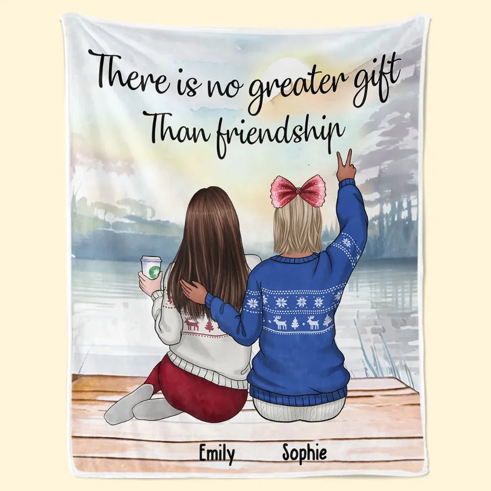 All I Want To Christmas Is You - Bestie Personalized Custom Blanket - Christmas, Gift For Best Friends, BFF, Sisters