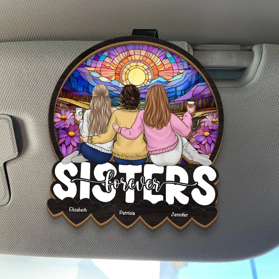 All The Jingle Ladies - Bestie Personalized Custom Car Visor Clip - Christmas Gift For Best Friends, BFF, Sisters