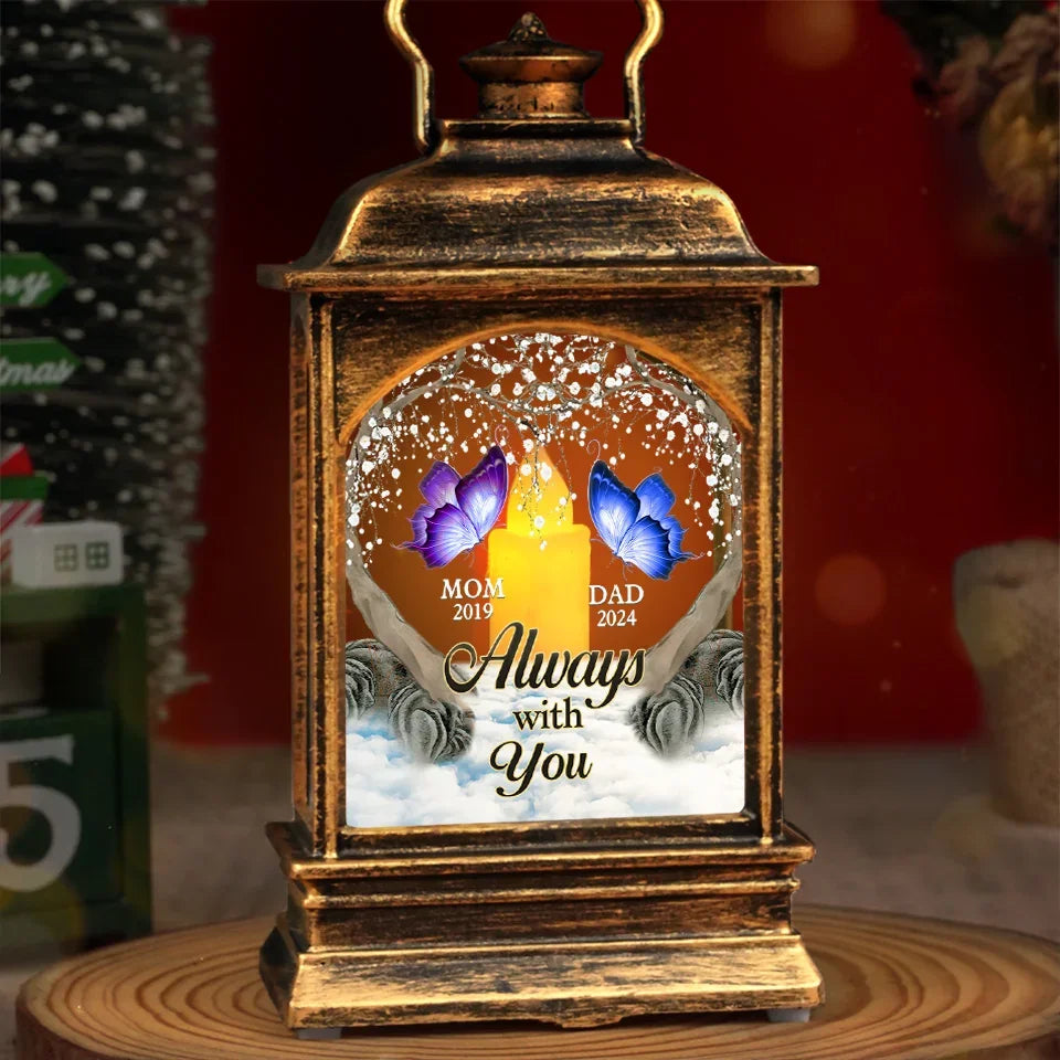 Always With You - Memorial Personalized Custom Christmas Wind Lamp - Sympathy Gift, Christmas Gift For Family Members