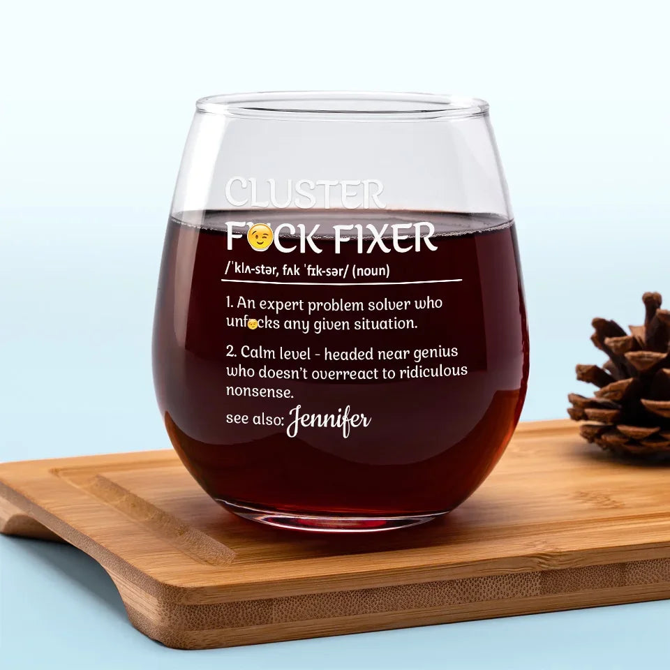 An Expert Problem Solver - Coworker Personalized Custom Wine Glass - Christmas Gift For Coworkers, Work Friends, Colleagues