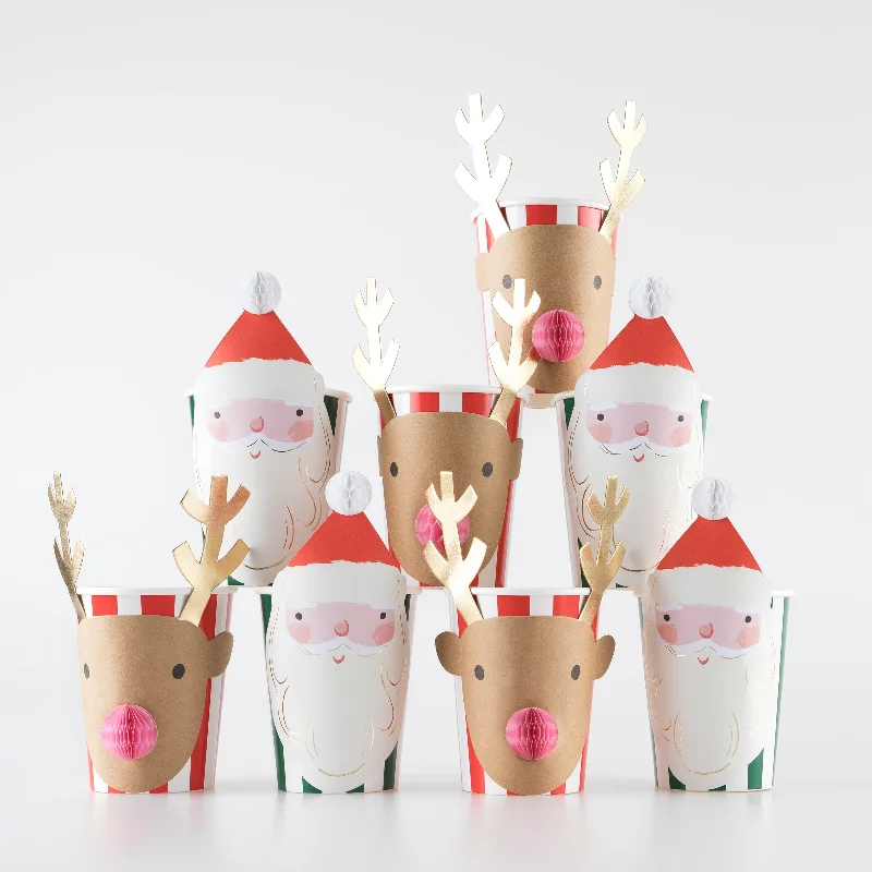 Christmas Honeycomb Cups (x 8)