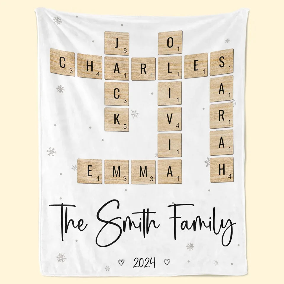 Christmas Is A Time For Family And Love - Family Personalized Custom Blanket - Christmas Gift For Family Members