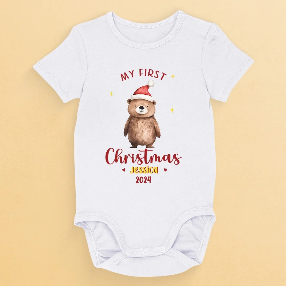 Christmas Magic In A Tiny Package - Family Personalized Custom Baby Onesie - Christmas Gift For Baby Kids, Newborn Baby