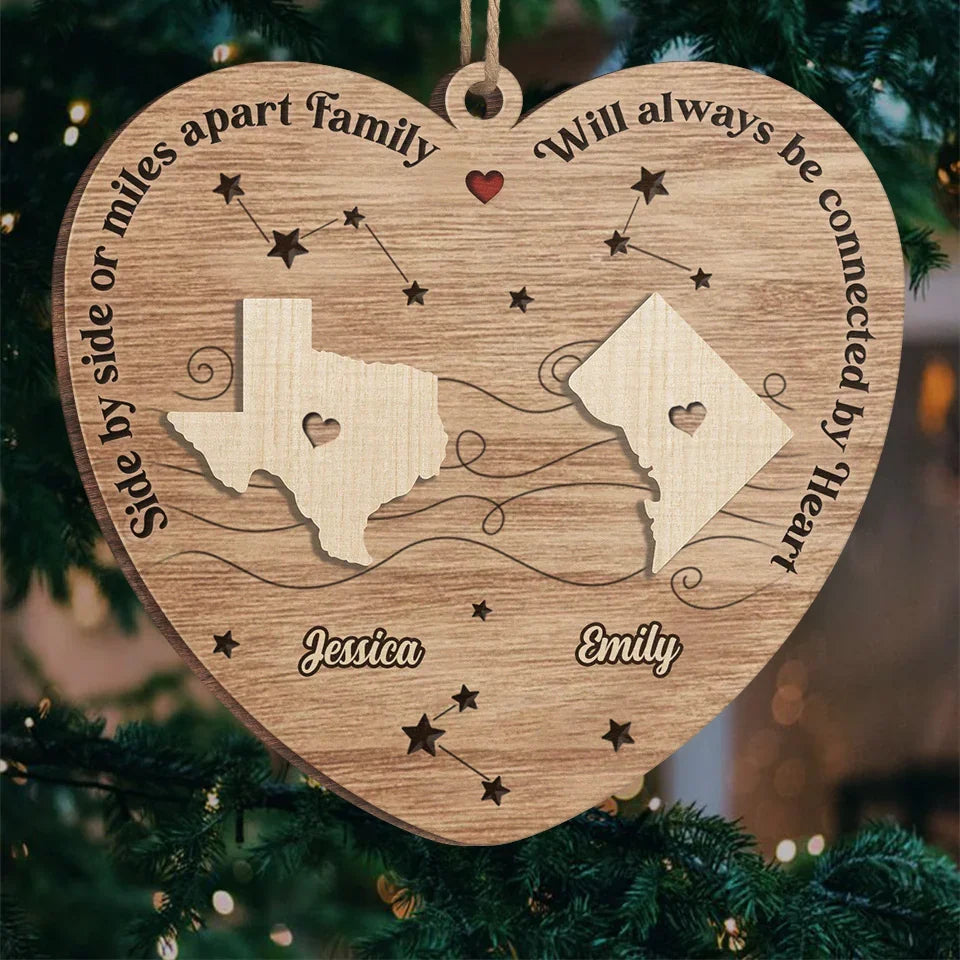 Counting Down The Days Until We Reunite - Family Personalized Custom Ornament - Wood Custom Shaped - Christmas Gift For Family Members