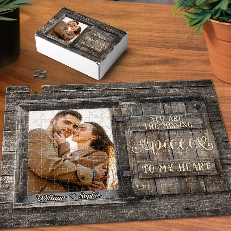 Custom Photo All Of Me Loves All Of You - Couple Personalized Custom Jigsaw Puzzle - Gift For Husband Wife, Anniversary