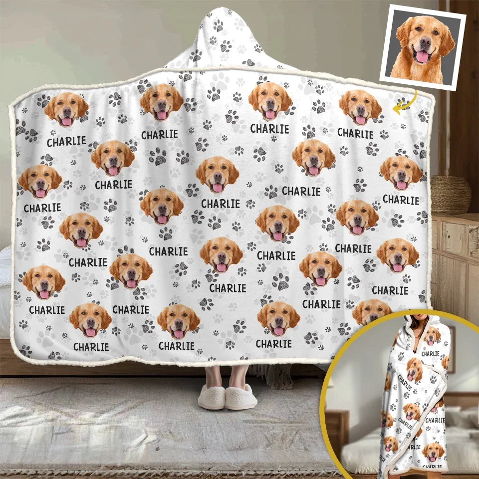 Custom Photo Home Is Where My Pet Is - Dog & Cat Personalized Custom Wearable Blanket Hoodie - Christmas Gift For Pet Owners, Pet Lovers