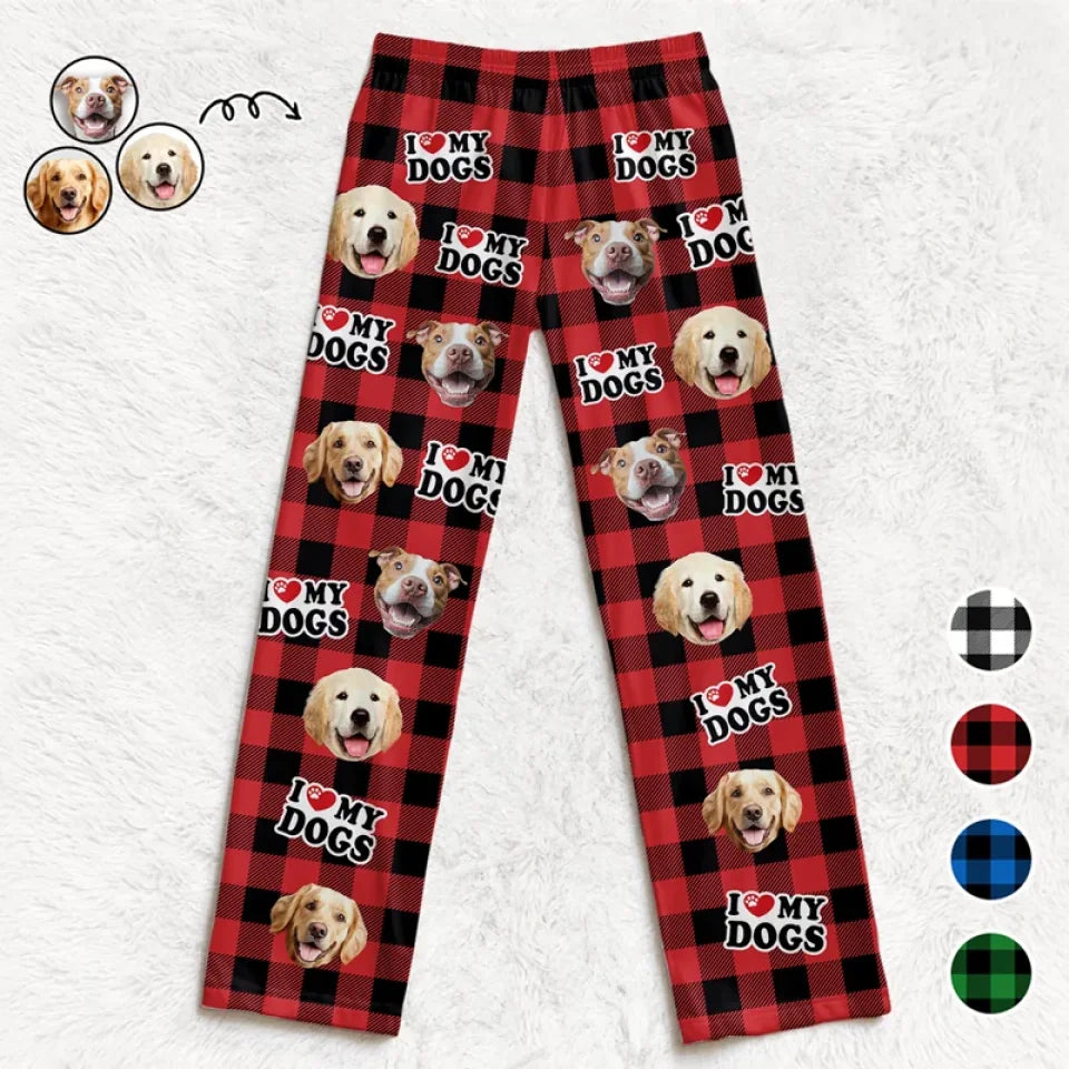 Custom Photo I Love My Baby - Dog & Cat Personalized Custom Pajama Pants - Christmas Gift For Pet Owners, Pet Lovers