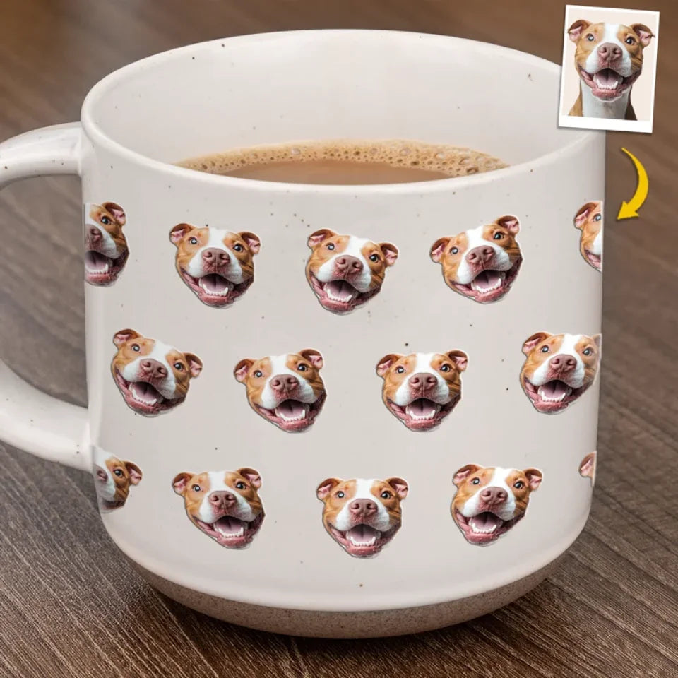 Custom Photo Love Is A Four-Legged Word - Dog & Cat Personalized Custom Printed Pottery Mug - Christmas Gift For Pet Owners, Pet Lovers