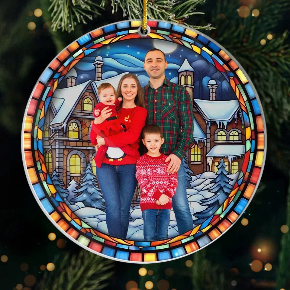 Custom Photo Love Is The Best Gift We Can Share This Season - Family Personalized Custom Ornament - Acrylic Custom Shaped - Christmas Gift For Family Members