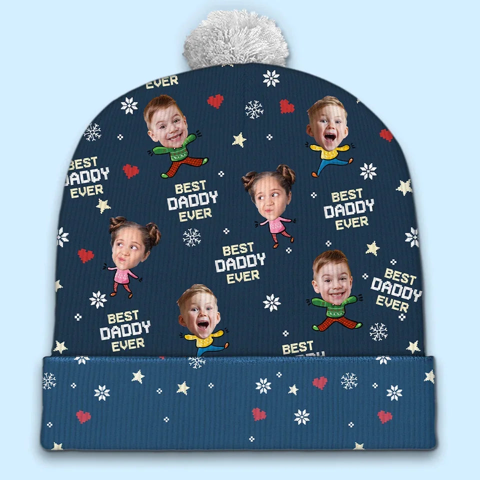 Custom Photo May You Experience A Magical Christmas - Family Personalized Custom Christmas Beanie Hat - Christmas Gift For Family Members