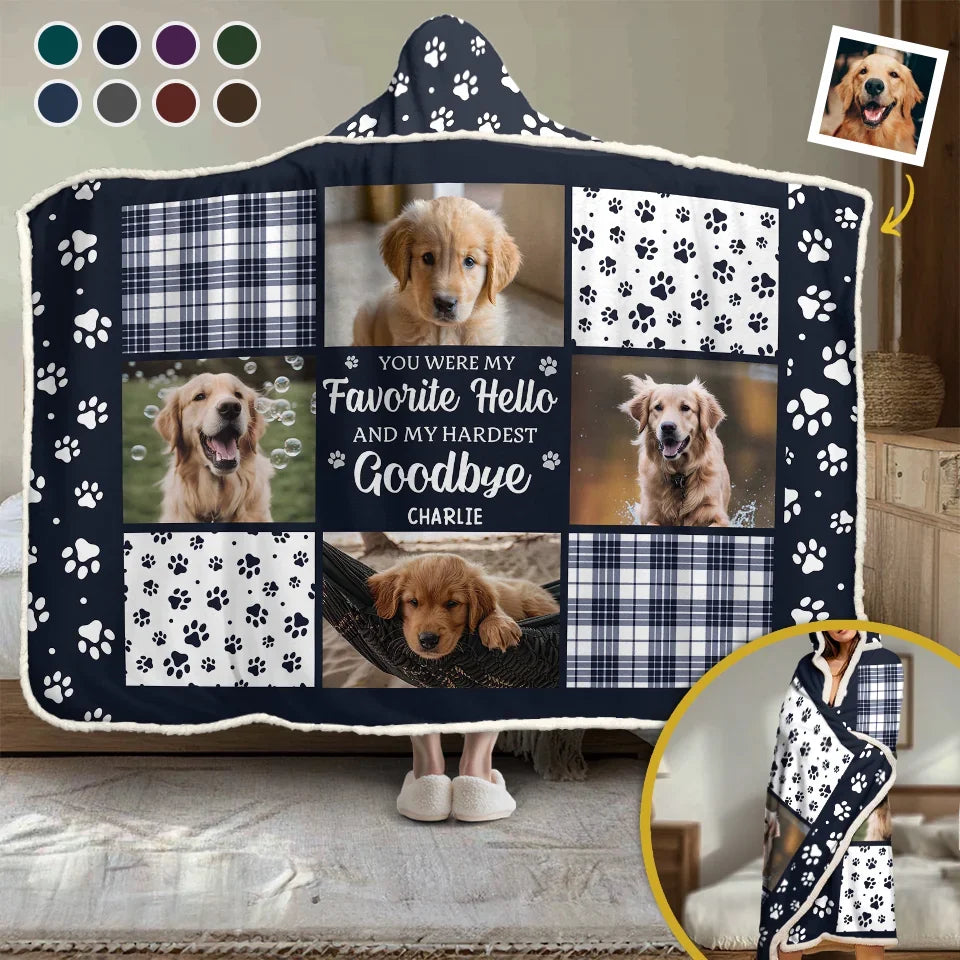 Custom Photo Once By My Side, Forever In My Heart - Memorial Personalized Custom Wearable Blanket Hoodie - Sympathy Gift, Christmas Gift For Pet Owners, Pet Lovers