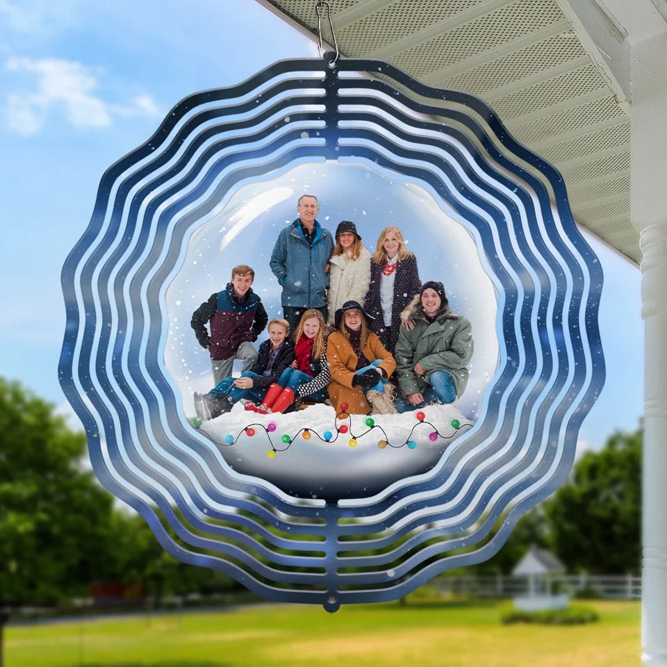 Custom Photo This Gift Spins Joy And Love Into Our Lives - Family Personalized Custom Wind Spinner - Christmas Gift For Family Members