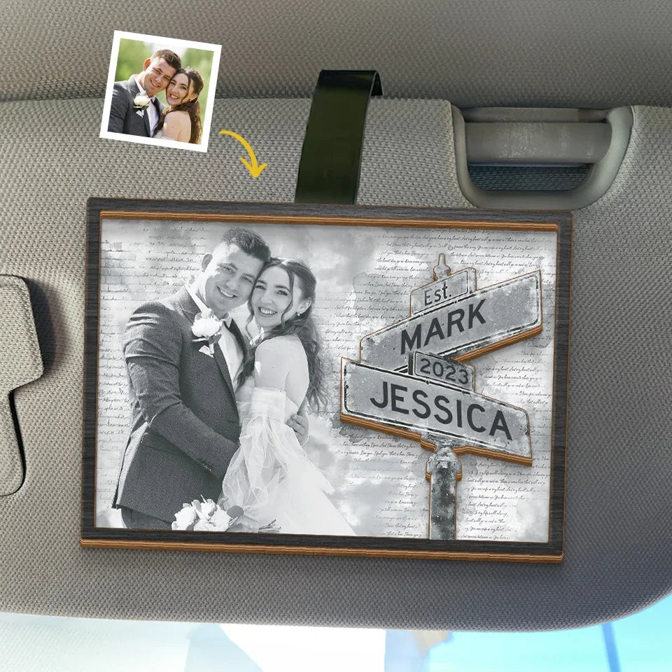 Custom Photo You Are My Heart, My Soul, My Everything - Couple Personalized Custom Car Visor Clip - Christmas Gift For Husband Wife, Anniversary