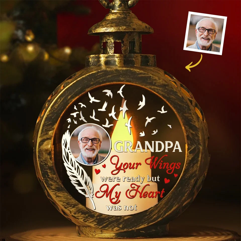 Custom Photo Your Spirit Remains With Us - Memorial Personalized Custom Candlelight Lantern Ornament - Sympathy Gift, Christmas Gift For Family Members