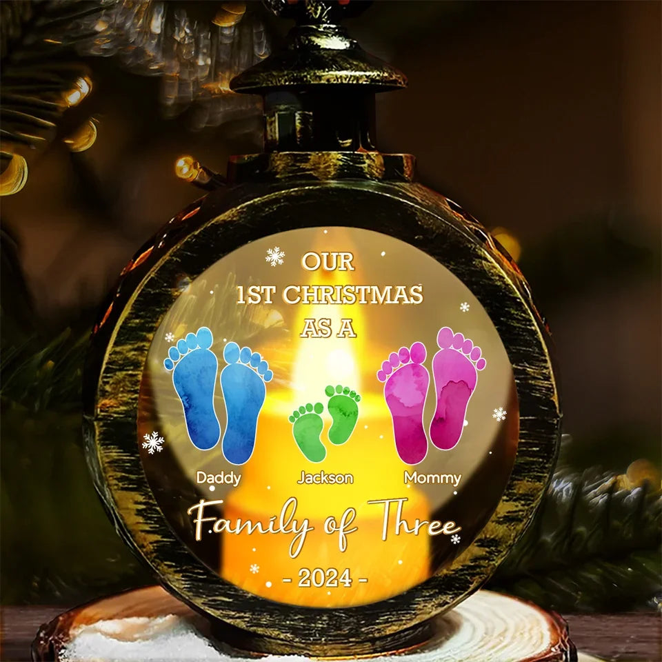 Every Christmas Together Is A New Chapter - Family Personalized Custom Candlelight Lantern Ornament - Christmas Gift For Family Members, First Christmas