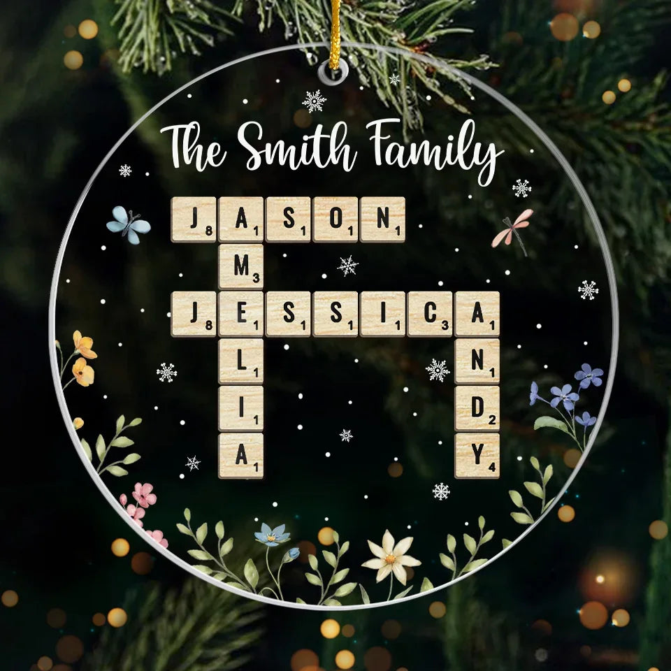 Family Time Is The Best Time - Family Personalized Custom Ornament - Acrylic Custom Shaped - Christmas Gift For Family Members