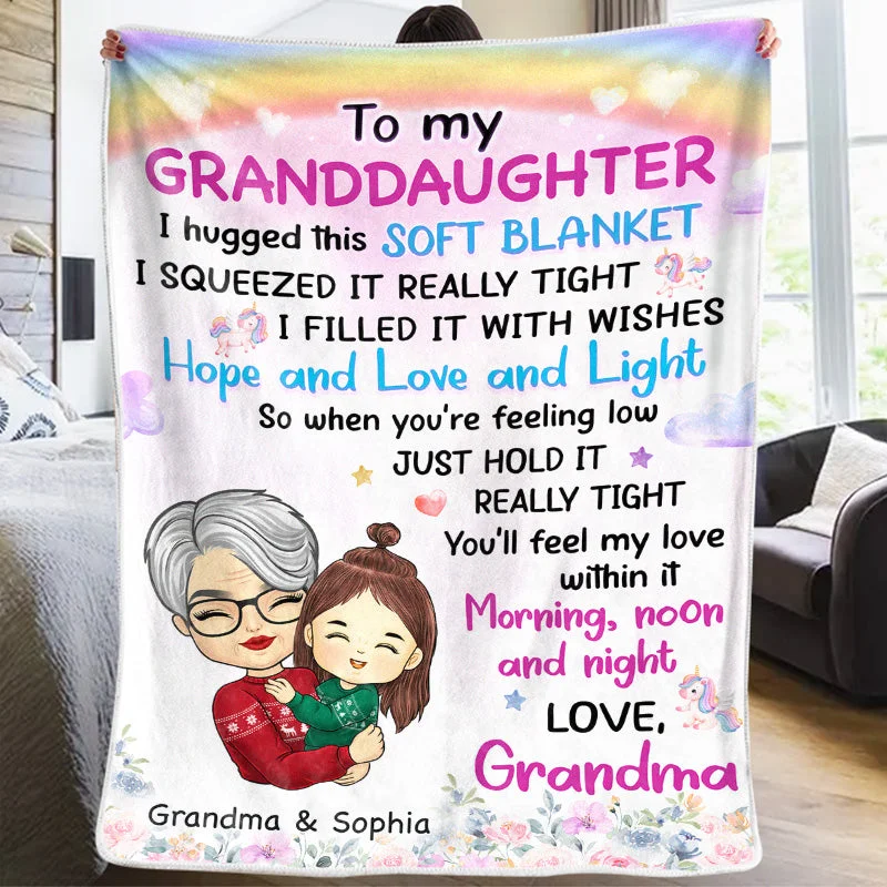 Feel My Love Within This - Family Personalized Custom Blanket - Christmas Gift From Grandma