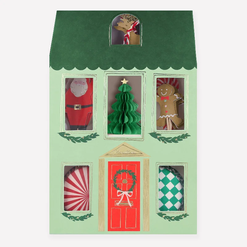 Festive House Cupcake Kit (x 24 toppers)