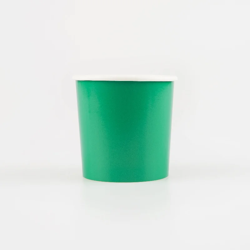 Fir Tree Green Tumbler Cups (x 8)