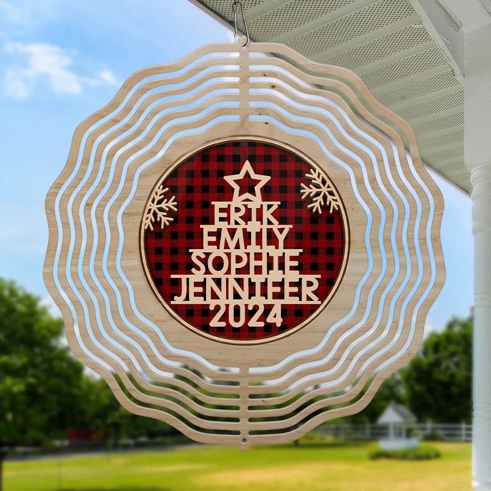 For It Is In Giving That We Receive - Family Personalized Custom Wind Spinner - Christmas Gift For Family Members