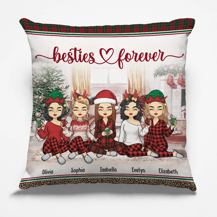 Friendship Is A Priceless Treasure - Bestie Personalized Custom Pillow (Insert Included) - Christmas Gift For Best Friends, BFF, Sisters