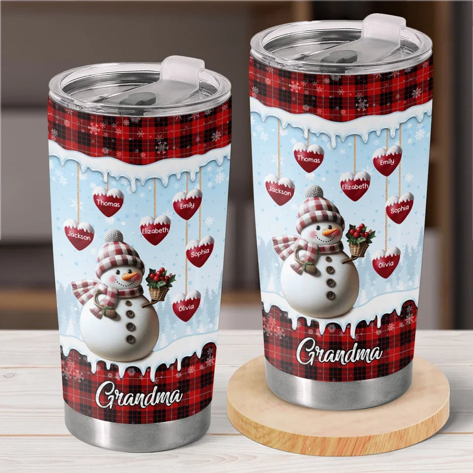 Grandma, My Home For All Seasons - Family Personalized Custom Tumbler - Christmas Gift For Mom, Grandma