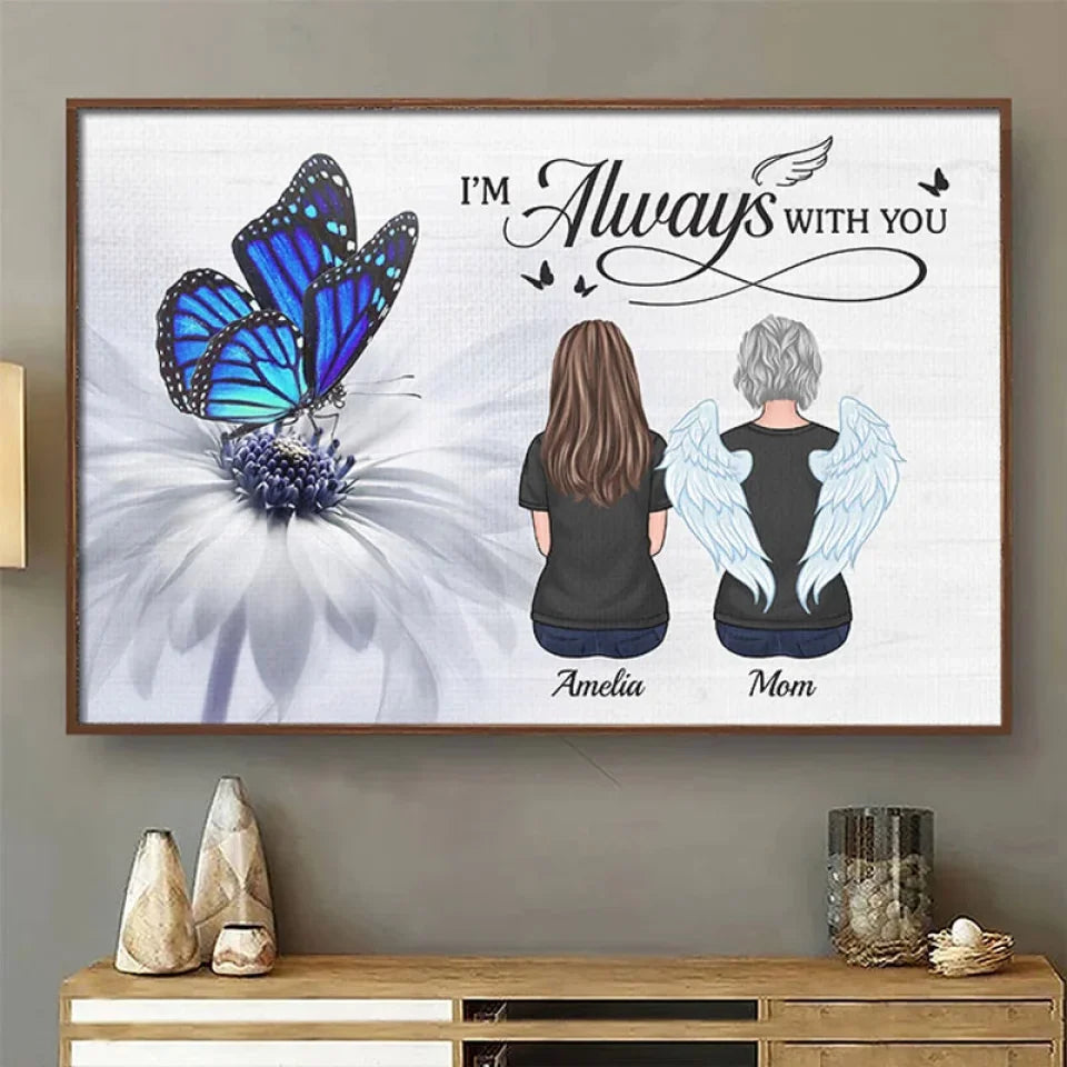 Greatly Loved, Deeply Missed - Memorial Personalized Custom Horizontal Poster - Sympathy Gift For Family Members