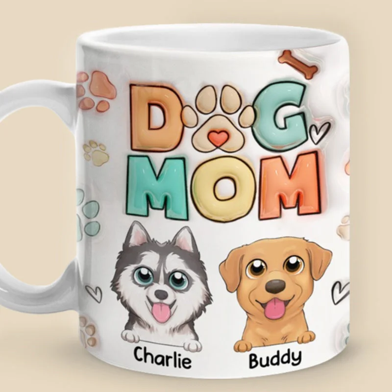 Happiness Is A Warm Puppy During Christmas Time - Dog Personalized Custom 3D Inflated Effect Printed Mug - Christmas Gift For Pet Owners, Pet Lovers