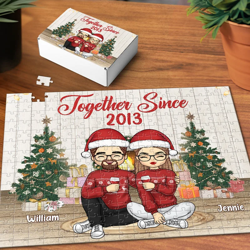 Happy Wife Happy Life - Couple Personalized Custom Jigsaw Puzzle - Christmas Gift For Husband Wife, Anniversary