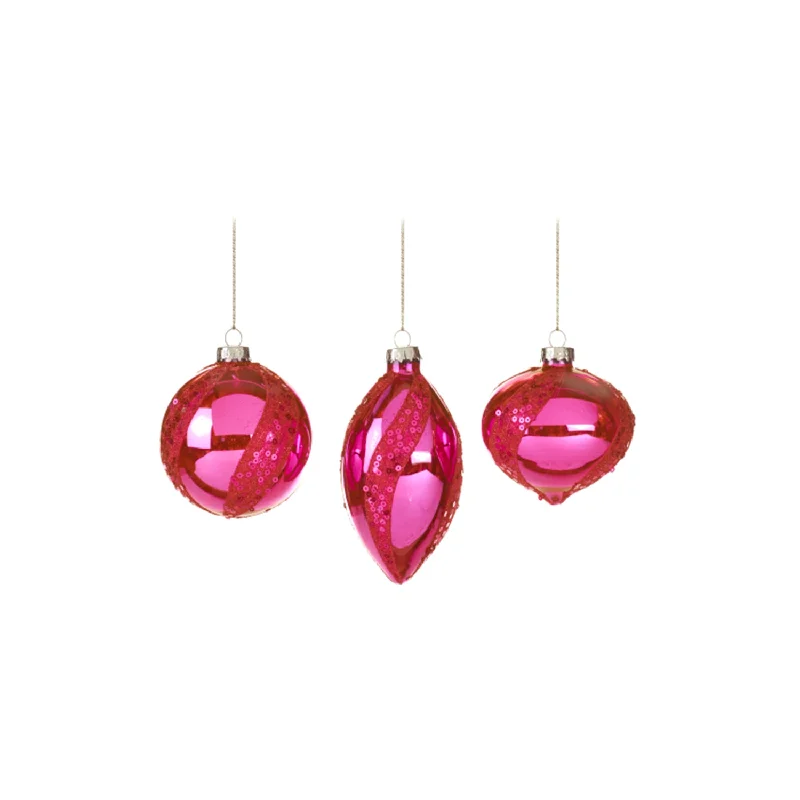 Hot Pink Glass Bauble