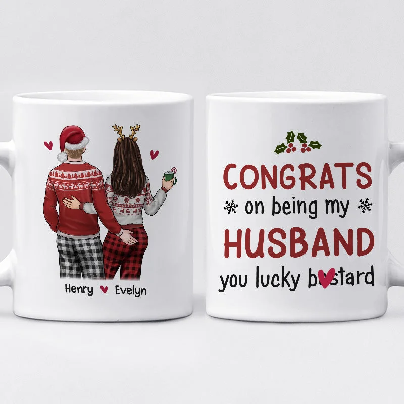 Let's Save Santa A Trip - Couple Personalized Custom Mug - Christmas Gift For Husband Wife, Anniversary