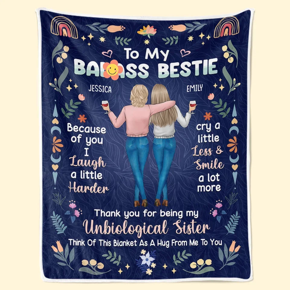 Life Is Made Of Moments, But True Friends Make Those Moments Unforgettable - Bestie Personalized Custom Blanket - Gift For Best Friends, BFF, Sisters