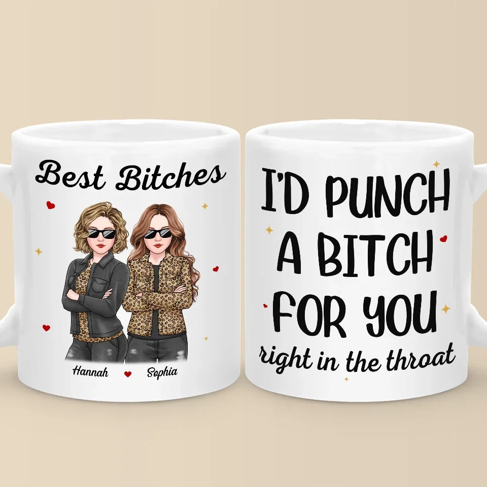 Life Is Sweeter With A Bestie By Your Side - Bestie Personalized Custom Mug - Christmas Gift For Best Friends, BFF, Sisters