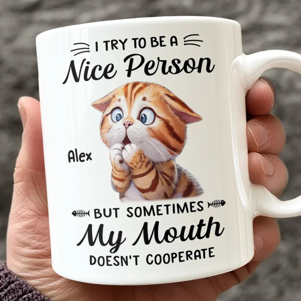 Life Tip, When In Doubt, Blame The Cat - Friend Personalized Custom Mug - Christmas Gift, Birthday Gift For Best Friends, Family Members, Coworkers, Yourself