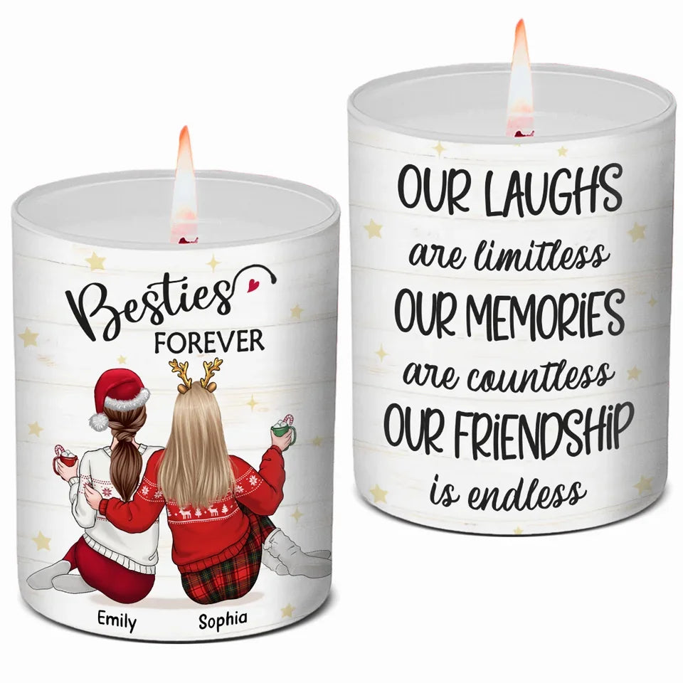 Life’s Better With You In It - Bestie Personalized Custom Smokeless Scented Candle - Christmas Gift For Best Friends, BFF, Sisters